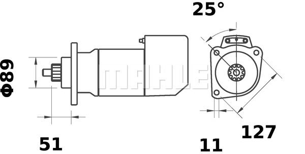 MAHLE Käynnistinmoottori MS 545