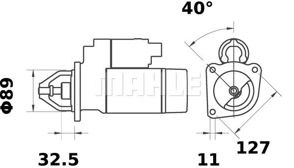 MAHLE Käynnistinmoottori MS 548