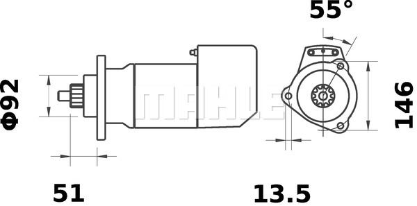 MAHLE Käynnistinmoottori MS 586