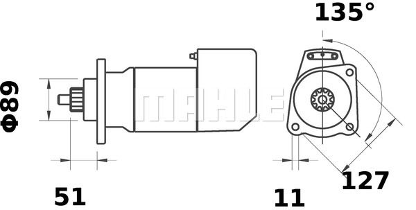 MAHLE Käynnistinmoottori MS 587