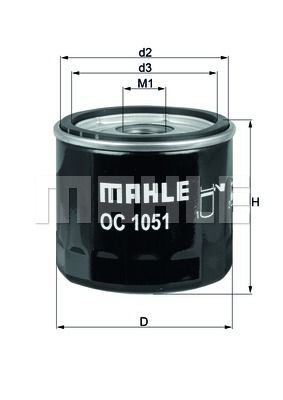 MAHLE Öljynsuodatin OC 1051