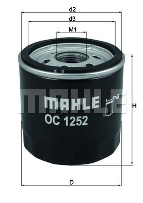 MAHLE Öljynsuodatin OC 1252