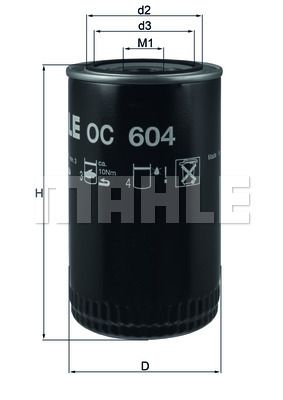 MAHLE Öljynsuodatin OC 604