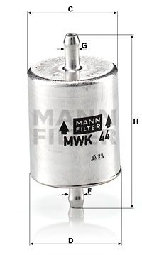 MANN-FILTER Polttoainesuodatin MWK 44