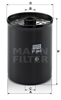 MANN-FILTER Polttoainesuodatin P 945 x