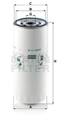 MANN-FILTER Öljynsuodatin W 11 102/35