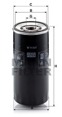 MANN-FILTER Öljynsuodatin W 1170/7