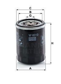 MANN-FILTER Öljynsuodatin W 6019