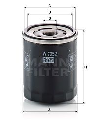 MANN-FILTER Öljynsuodatin W 7052