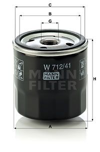 MANN-FILTER Öljynsuodatin W 712/41