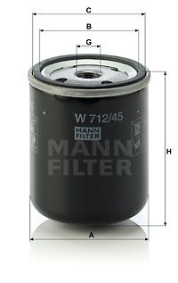MANN-FILTER Hydrauliikkasuodatin, automaattivaihteisto W 712/45