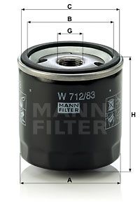 MANN-FILTER Öljynsuodatin W 712/83
