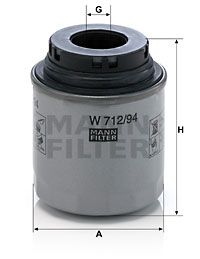 MANN-FILTER Öljynsuodatin W 712/94
