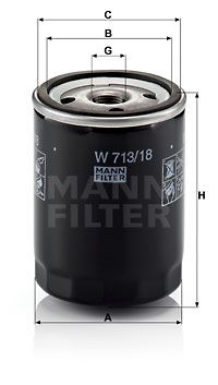 MANN-FILTER Öljynsuodatin W 713/18