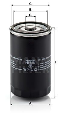MANN-FILTER Öljynsuodatin W 719/12