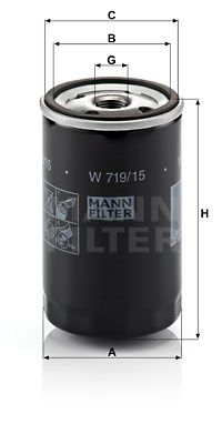 MANN-FILTER Öljynsuodatin W 719/15