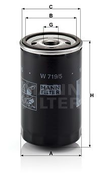 MANN-FILTER Öljynsuodatin W 719/5