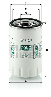 MANN-FILTER Öljynsuodatin W 719/7
