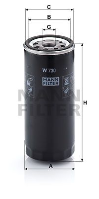 MANN-FILTER Öljynsuodatin W 730