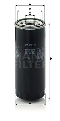 MANN-FILTER Öljynsuodatin W 735/2