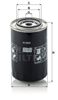 MANN-FILTER Hydrauliikkasuodatin, automaattivaihteisto W 8005