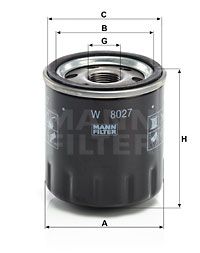 MANN-FILTER Öljynsuodatin W 8027