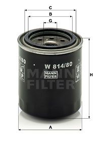 MANN-FILTER Öljynsuodatin W 814/80