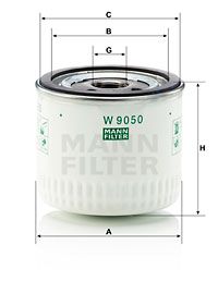 MANN-FILTER Öljynsuodatin W 9050