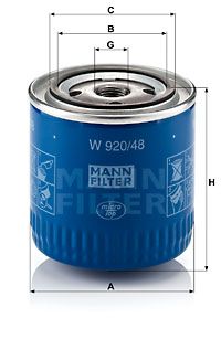 MANN-FILTER Öljynsuodatin W 920/48