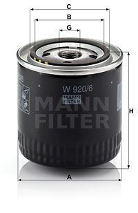 MANN-FILTER Öljynsuodatin W 920/6