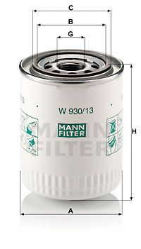 MANN-FILTER Öljynsuodatin W 930/13