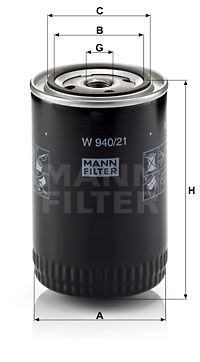 MANN-FILTER Öljynsuodatin W 940/21