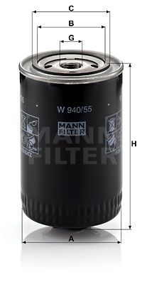 MANN-FILTER Öljynsuodatin W 940/55
