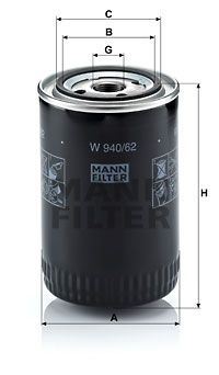 MANN-FILTER Öljynsuodatin W 940/62