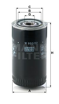 MANN-FILTER Öljynsuodatin W 950/22