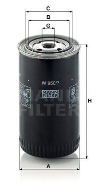 MANN-FILTER Suodatin, työhydrauliikka W 950/7