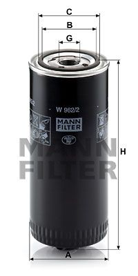 MANN-FILTER Öljynsuodatin W 962/2