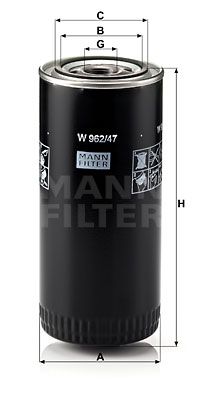 MANN-FILTER Öljynsuodatin W 962/47