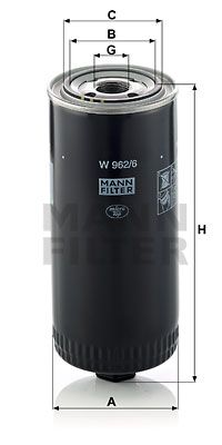 MANN-FILTER Öljynsuodatin W 962/6