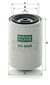 MANN-FILTER Jäähdytysnestesuodatin WA 940/6