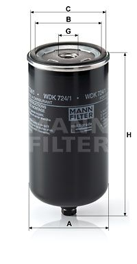 MANN-FILTER Polttoainesuodatin WDK 724/1