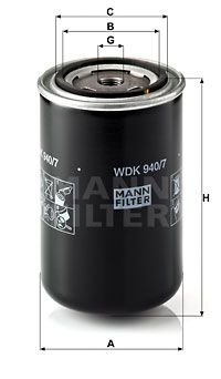 MANN-FILTER Polttoainesuodatin WDK 940/7