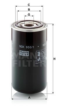 MANN-FILTER Polttoainesuodatin WDK 950/1
