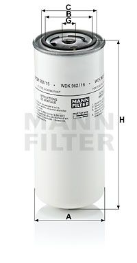MANN-FILTER Polttoainesuodatin WDK 962/16