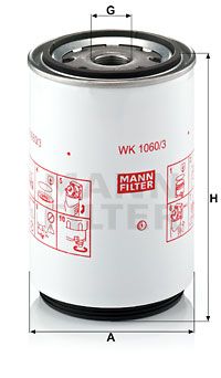 MANN-FILTER Polttoainesuodatin WK 1060/3 x