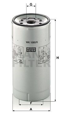 MANN-FILTER Polttoainesuodatin WK 1080/6 x
