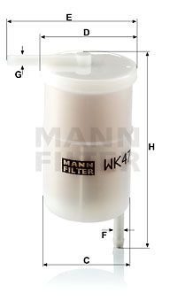 MANN-FILTER Polttoainesuodatin WK 47