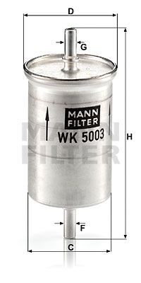 MANN-FILTER Polttoainesuodatin WK 5003