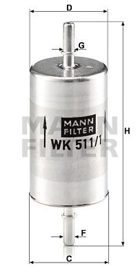MANN-FILTER Polttoainesuodatin WK 511/1