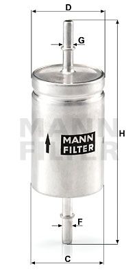 MANN-FILTER Polttoainesuodatin WK 512
